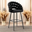 Hoker tapicerowany Bubble Black czarny