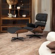 Luksusowy fotel wypoczynkowy Eames czarny