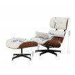 Luksusowy fotel wypoczynkowy Eames biały