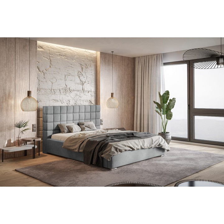 Łóżko tapicerowane z pojemnikiem London PREMIUM 120x200