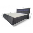 Łóżko kontynentalne z pojemnikiem Luna Premium 120x200