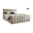 Łóżko kontynentalne z pojemnikiem Bursa 180x200 M2219 czarne