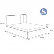 Łóżko tapicerowane z pojemnikiem Paros slim 2 200x200 A03 beżowe