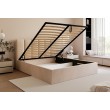 Łóżko tapicerowane z pojemnikiem Paros slim 2 200x200 A05 szare
