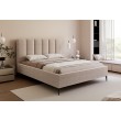 Łóżko tapicerowane z pojemnikiem Paros slim 2 200x200 A03 beżowe wysokie nogi