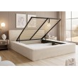 Łóżko tapicerowane z pojemnikiem Tufalo 160x200 Tilia 37 khaki