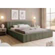 Łóżko tapicerowane z pojemnikiem Tufalo 160x200 Tilia 37 khaki