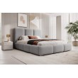 Łóżko tapicerowane z pojemnikiem Vergris 160x200 boucle szare
