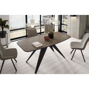 Prostokątny stół rozkładany Ferro 160 Egger dark grey chicago concrete abs