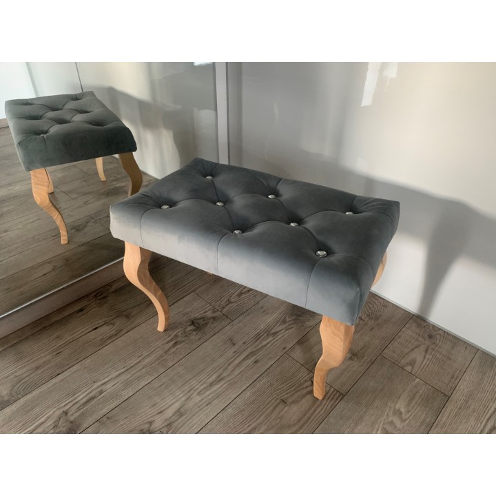 Ławeczka tapicerowana w stylu glamour 80x40