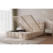 Łóżko tapicerowane z pojemnikiem Bubble 160x200 boucle czarne