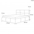 Łóżko tapicerowane z pojemnikiem Silva 160x200 boucle ciemnoszare