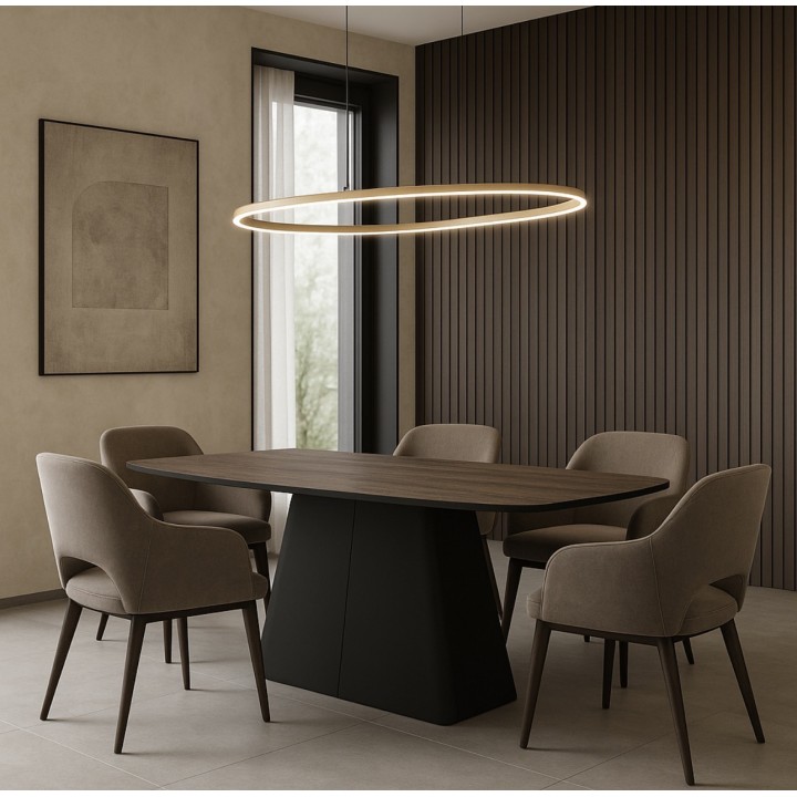 Prostokątny stół rozkładany Nova 180 orzech franklin abs