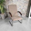 Fotel finka na metalowym stelażu beżowy