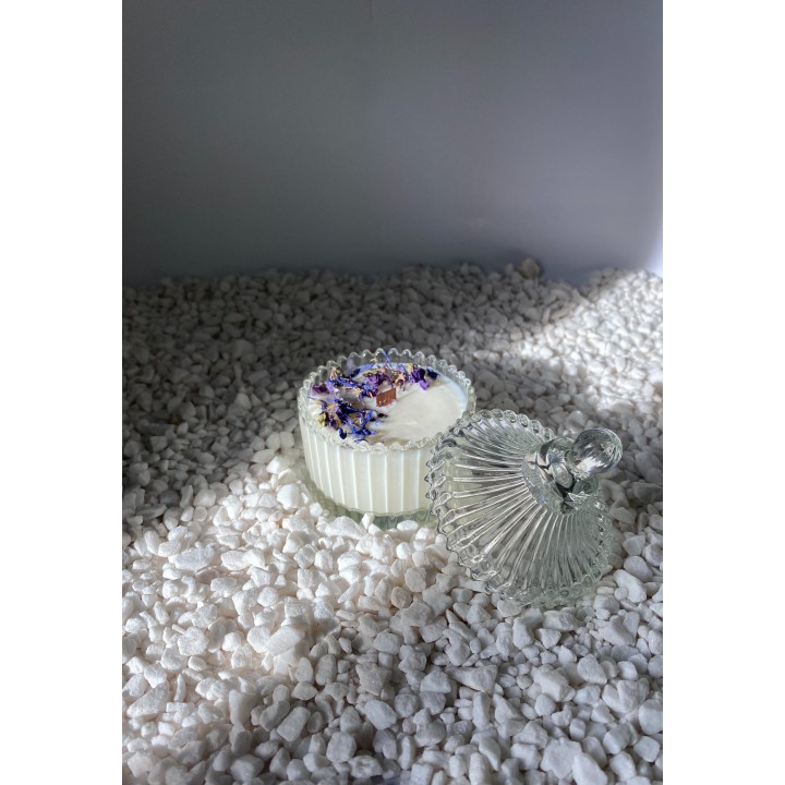 Świeca sojowa aromatyzująca Glamour mini czarna porzeczka kokos