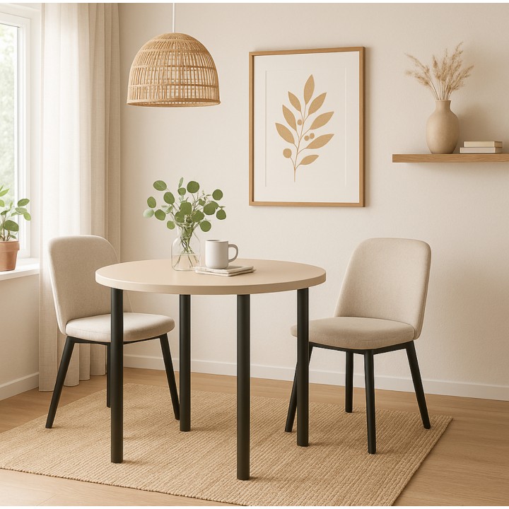 Okrągły stół nierozkładany Sims 110 kaszmirowy