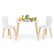 Zestaw mebli dla dzieci Ecotoys stolik + 2 krzesła białe