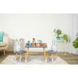 Zestaw mebli dla dzieci Ecotoys kwadratowy stolik + 2 krzesła króliczki