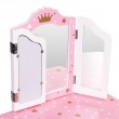 Toaletka dla dziewczynki potrójne lustro różowa