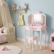Toaletka dla dziewczynki potrójne lustro różowa