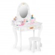 Toaletka dla dziewczynki z lustrem i akcesoriami biała