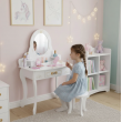 Toaletka dla dziewczynki z lustrem i akcesoriami biała