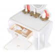 Toaletka dla dziewczynki z lustrem i dodatkami serce biała