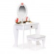 Toaletka dla dziewczynki z lustrem i dodatkami serce biała