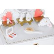 Toaletka dla dziewczynki z lustrem i dodatkami serce biała