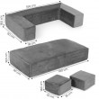 Sofa modułowa składana dla dzieci DIY 4 szara