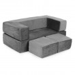 Sofa modułowa składana dla dzieci DIY 4 szara