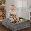 Sofa modułowa składana dla dzieci DIY 4 szara