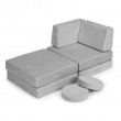 Sofa modułowa składana dla dzieci DIY 8 szara