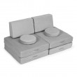 Sofa modułowa składana dla dzieci DIY 8 szara