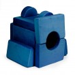 Sofa modułowa składana dla dzieci 2 osobowa DIY 10 niebieska