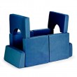 Sofa modułowa składana dla dzieci 2 osobowa DIY 10 niebieska
