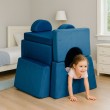 Sofa modułowa składana dla dzieci 2 osobowa DIY 10 niebieska