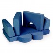 Fotel modułowy składany dla dzieci DIY 8 niebieski