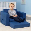 Fotel modułowy składany dla dzieci DIY 8 niebieski