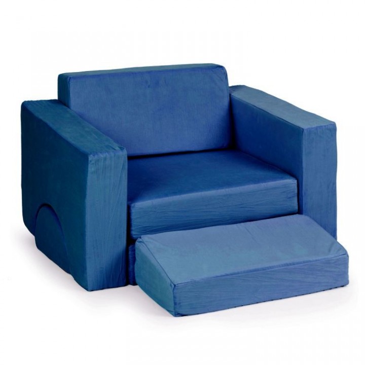 Fotel modułowy składany dla dzieci DIY 8 niebieski