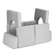 Sofa modułowa składana dla dzieci 2 osobowa DIY 10 szara