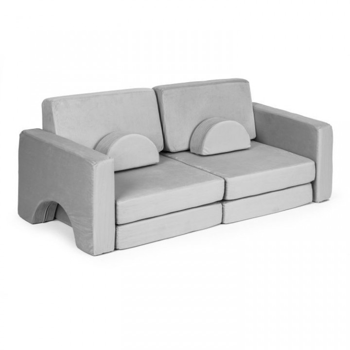 Sofa modułowa składana dla dzieci 2 osobowa DIY 10 szara