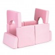 Sofa modułowa składana dla dzieci 2 osobowa DIY 10 różowa