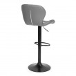 Hoker tapicerowany obrotowy z regulacją wysokości Vero ekoskóra szara