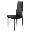 Zestaw 4 krzeseł tapicerowanych Modern ekoskóra czarna