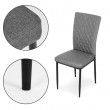 Zestaw 4 krzeseł tapicerowanych Tuto szare