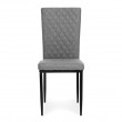 Zestaw 4 krzeseł tapicerowanych Tuto szare