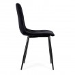 Zestaw 4 krzeseł tapicerowanych Pik czarne