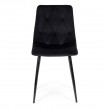 Zestaw 4 krzeseł tapicerowanych Pik czarne