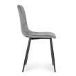 Zestaw 4 krzeseł tapicerowanych Pik szare